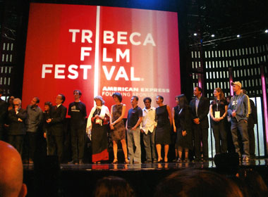 Ian Hart (right) Best Actor, Tribeca Film Festival 04, with Robert de Niro and Martin Scorsese (left)