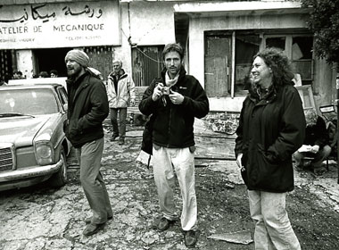 Producer Sally Hibbin, Blind Flight, Tunisia 2003. Photo by Paul Chedlow © Paul Chedlow / Parallax Independent. 